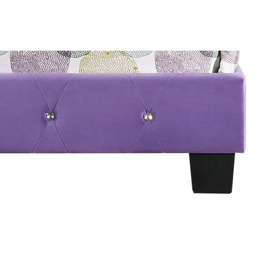 Charming Purple Twin Bed Stylish Spaces - View 5