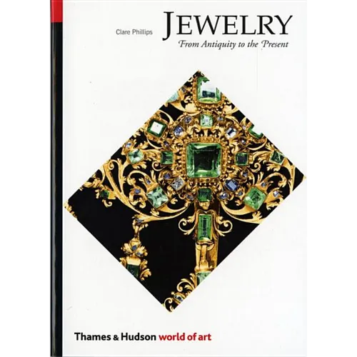 Coocosh’s "Jewelry: From Antiquity to the Present" cover art captivates with intricate gold and jewel embellishments, reflecting timeless elegance and the beauty of design, perfect for inspiring creativity in any refined space.