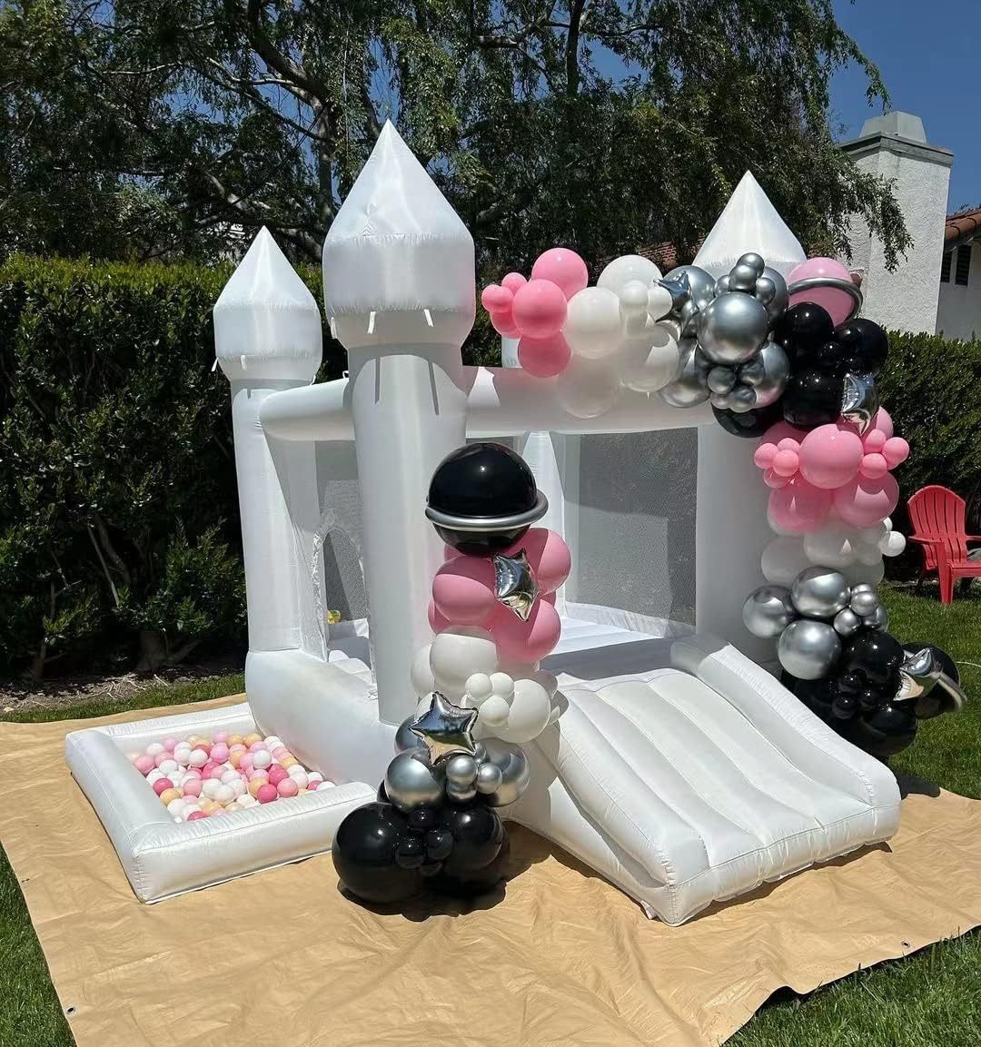 White Castle Bounce House Inflatable Trampoline for Kids (UL Blower)