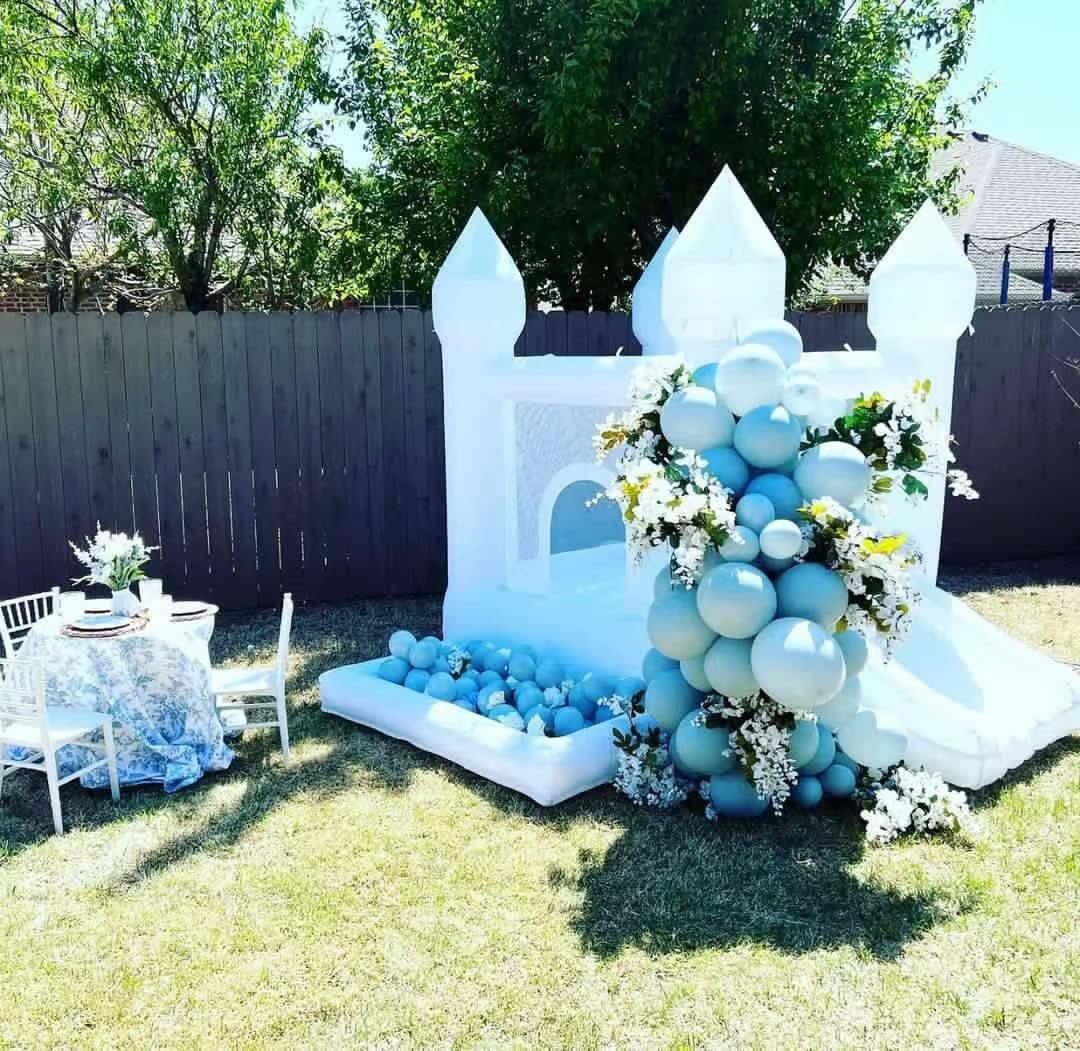 White Castle Bounce House Inflatable Trampoline for Kids (UL Blower)