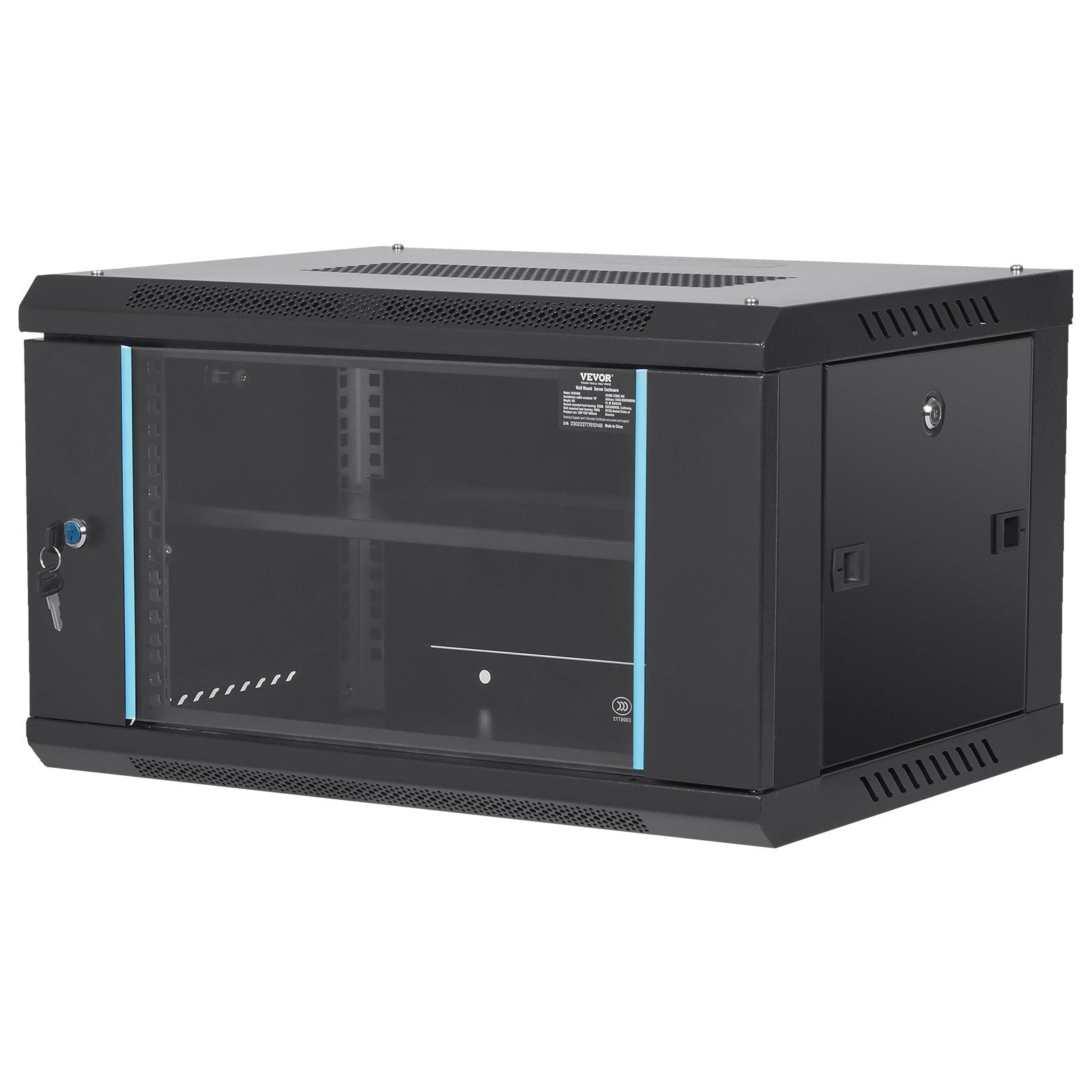 VEVOR 6U Wall Mount Network Server Cabinet, 15.5" Deep, 200 lb Capacity