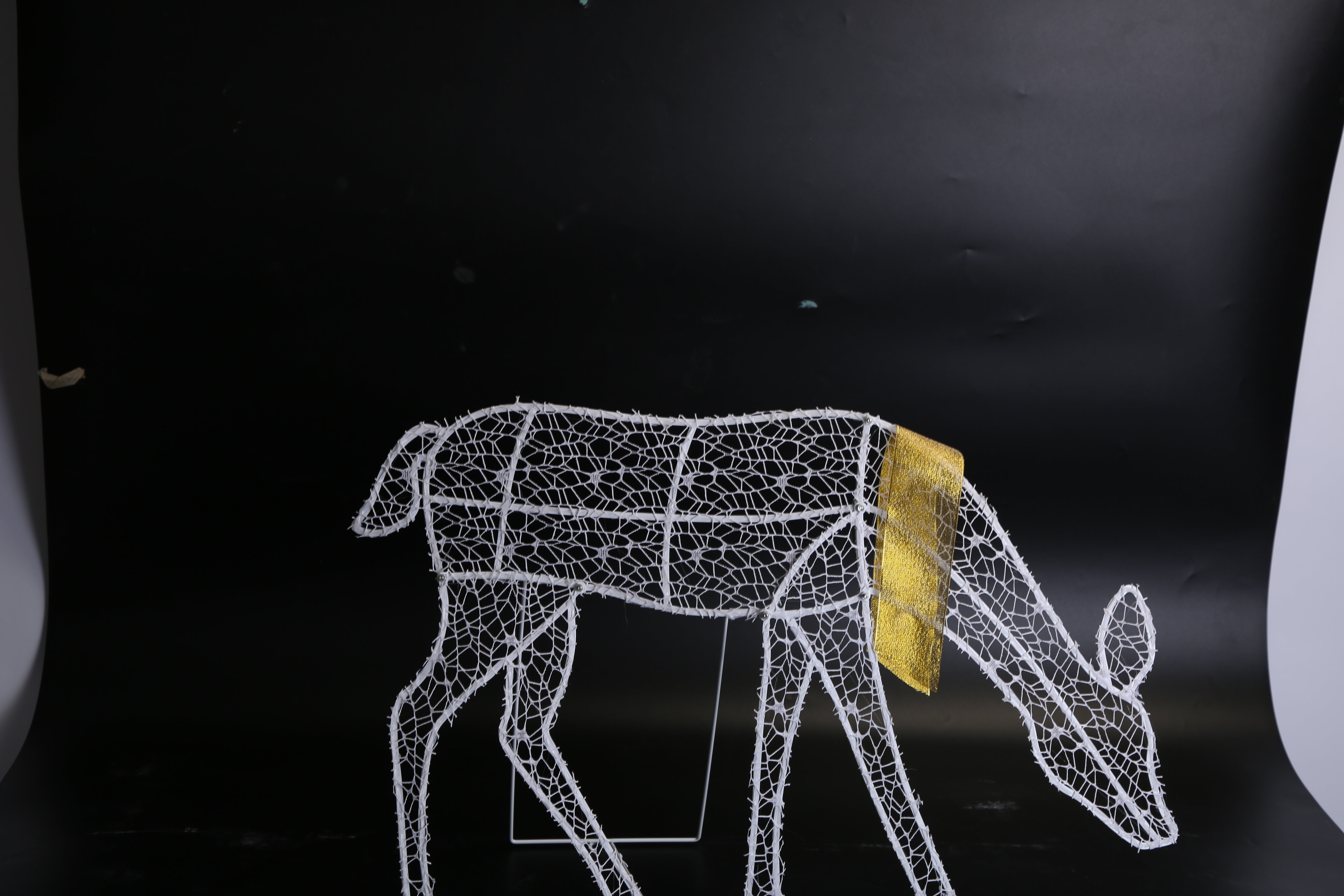 3 Sets Lighted 2D Reindeer Family — Warm Yellow LED Christmas Decoration (Buck, Doe, Fawn)