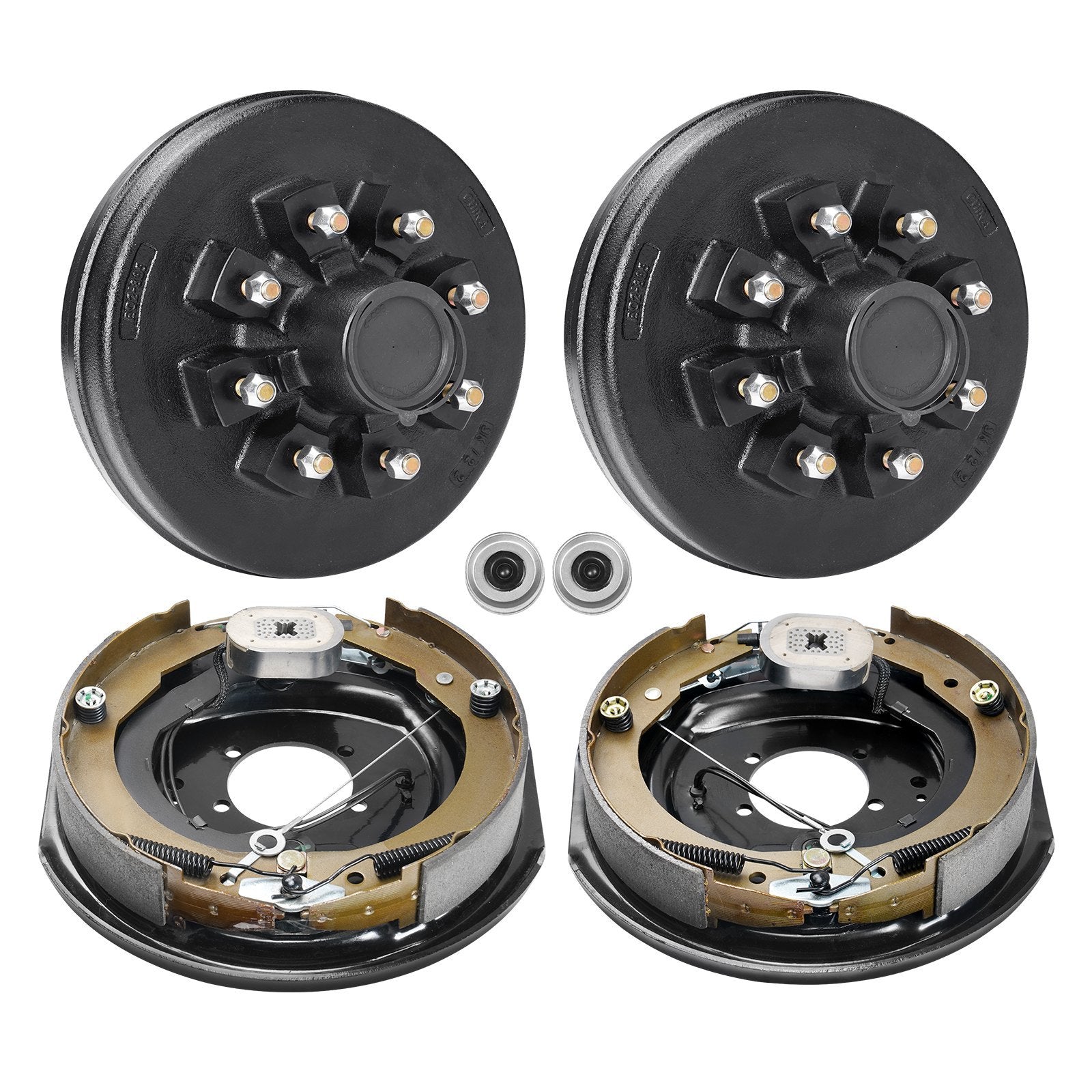 VEVOR Trailer Hub Drum Kits 8 On B.C. with Electric Self‑Adjusting Brakes — 7000 lb Axle