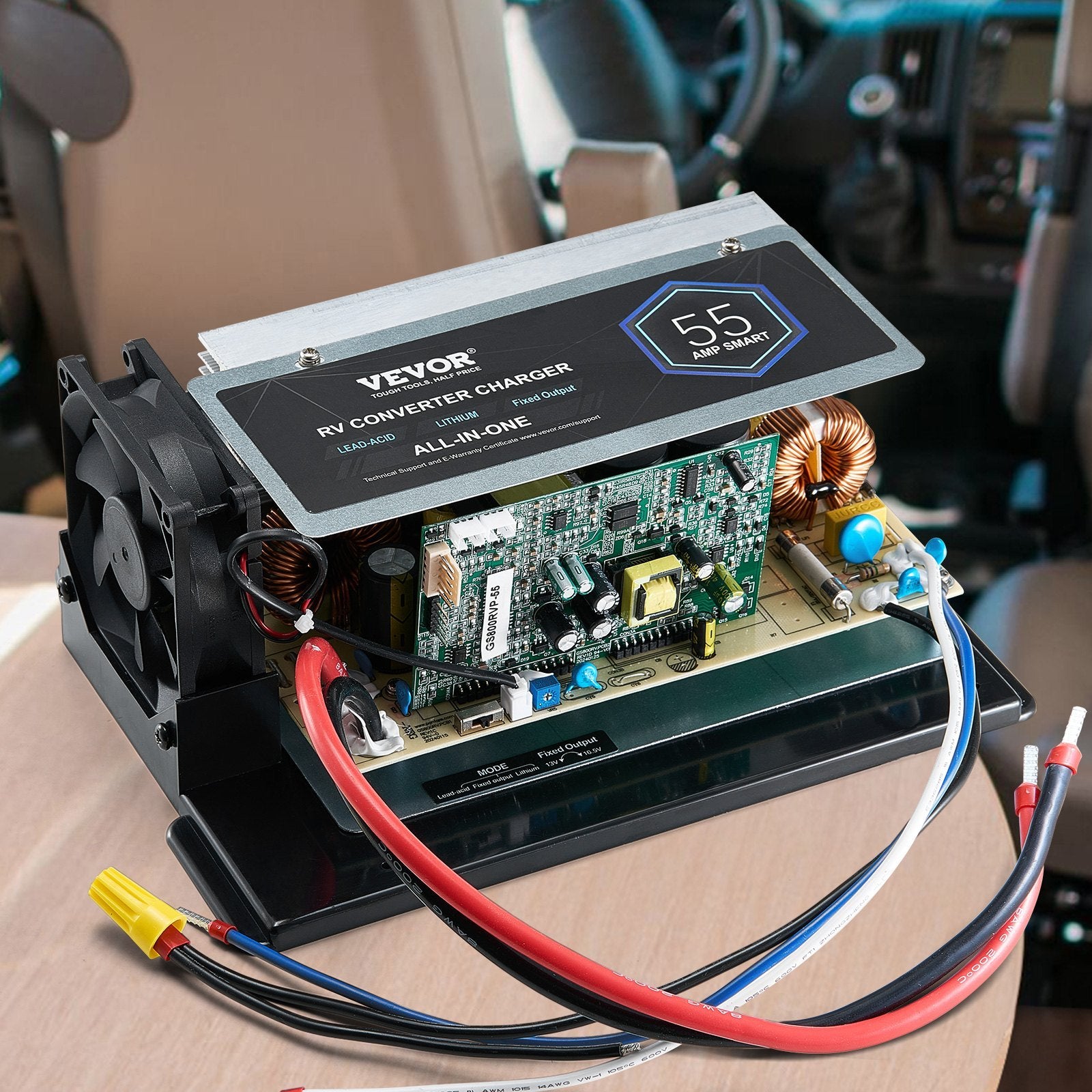 VEVOR WF-8955-AD-MBA Main Board Assembly 55 Amp RV Converter Replacement Unit