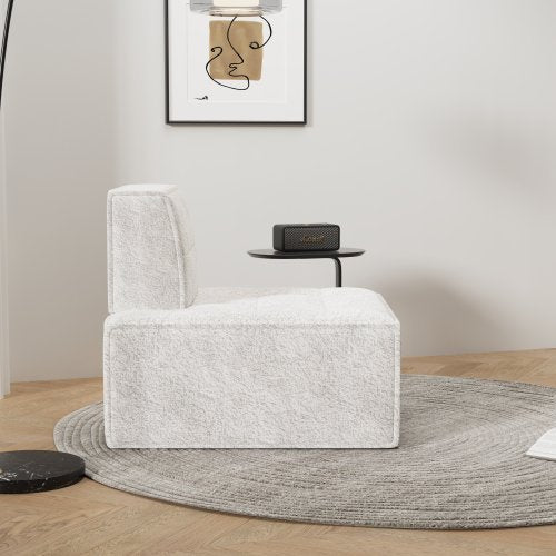 Cydd Sherpa Modular Bean Bag Chair Beige - View 2