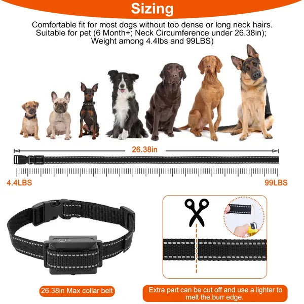 Dog Training Collar Receiver IP67 Waterproof — Shock, Vibration & Beep, Up to 3280ft