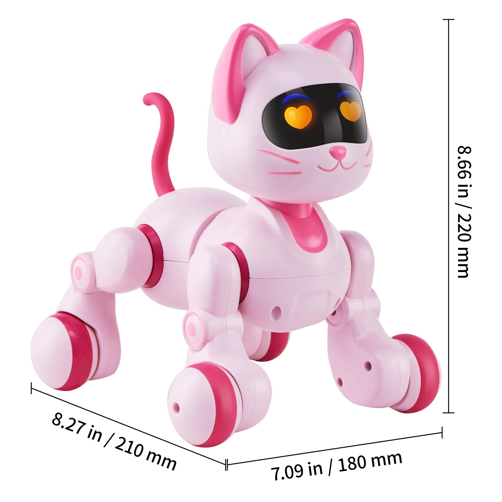 VEVOR RC Robot Cat Toy For Kid Talking Dancing Touch Remote Control Programmable