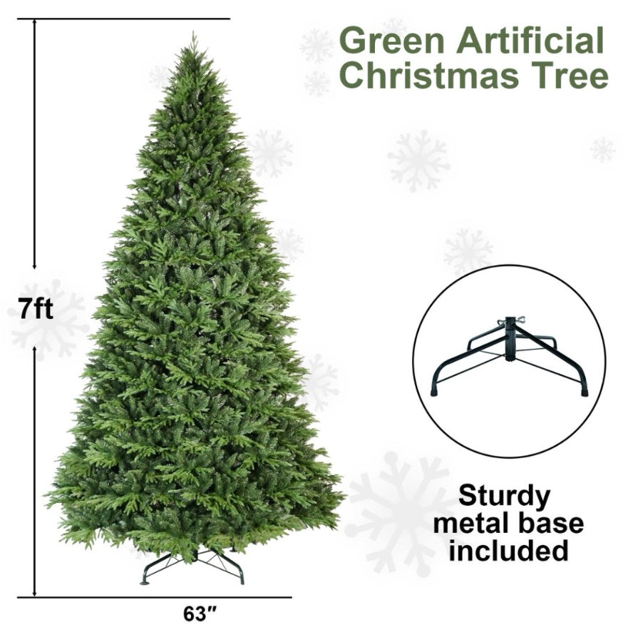 fulian 4ft PE PVC Hybrid Automatic Christmas Tree - Hinged Branches