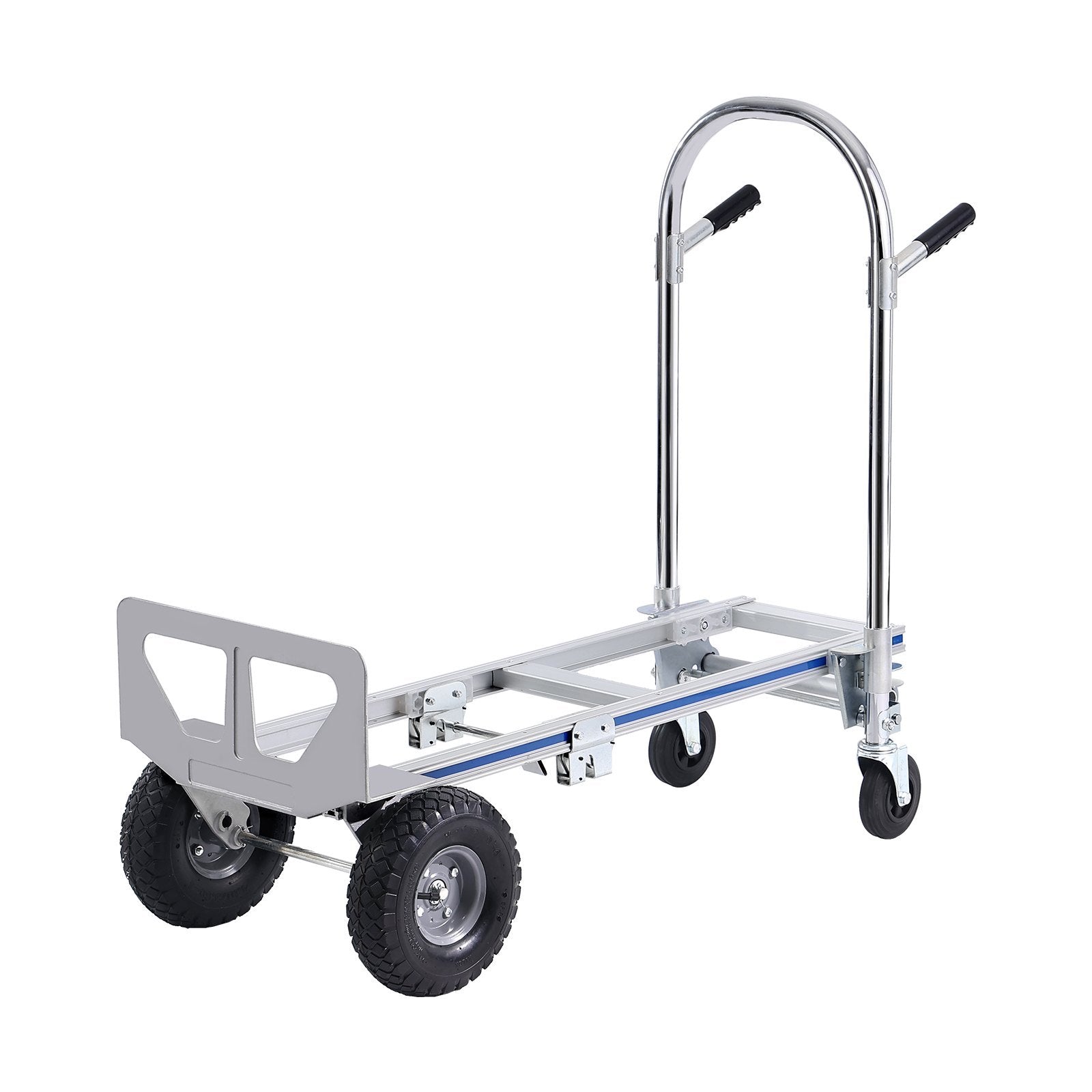 VEVOR Aluminum Hand Truck, 2-in-1 Convertible 800 lb Capacity