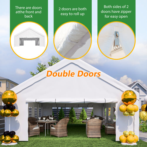 20x32 FT Party Tent With 3 Storage Bags & Removable Sidewalls, Outdoor Canopy Gazebo