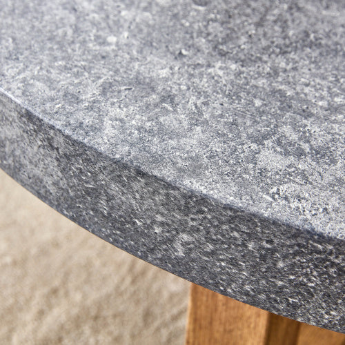 Modern Gray Texture MDF Round Coffee Table - 31.4" Diameter