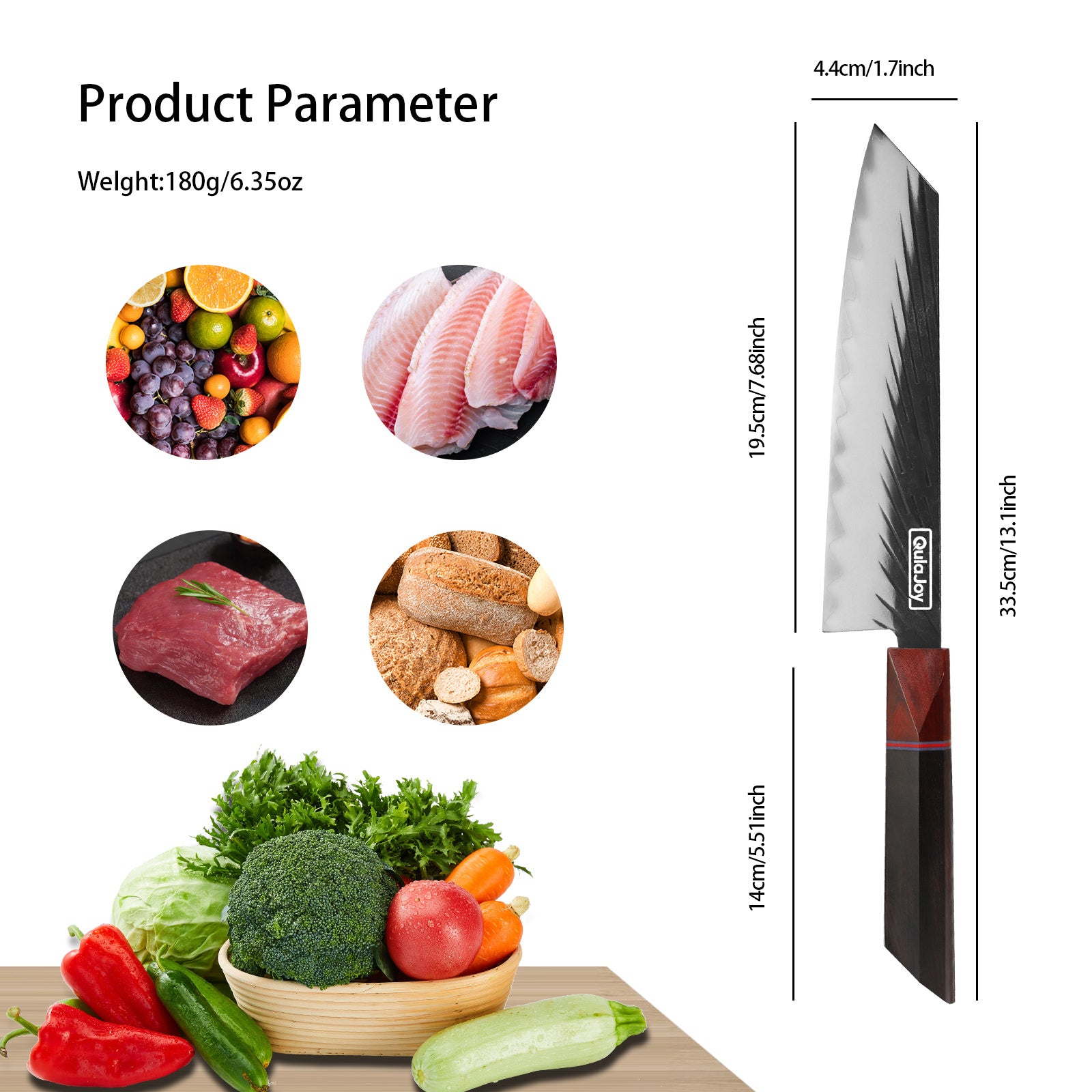 Coocosh boning knife made from three-layer HC steel with a sandalwood handle, perfect for precise filleting in kitchen or camping settings.