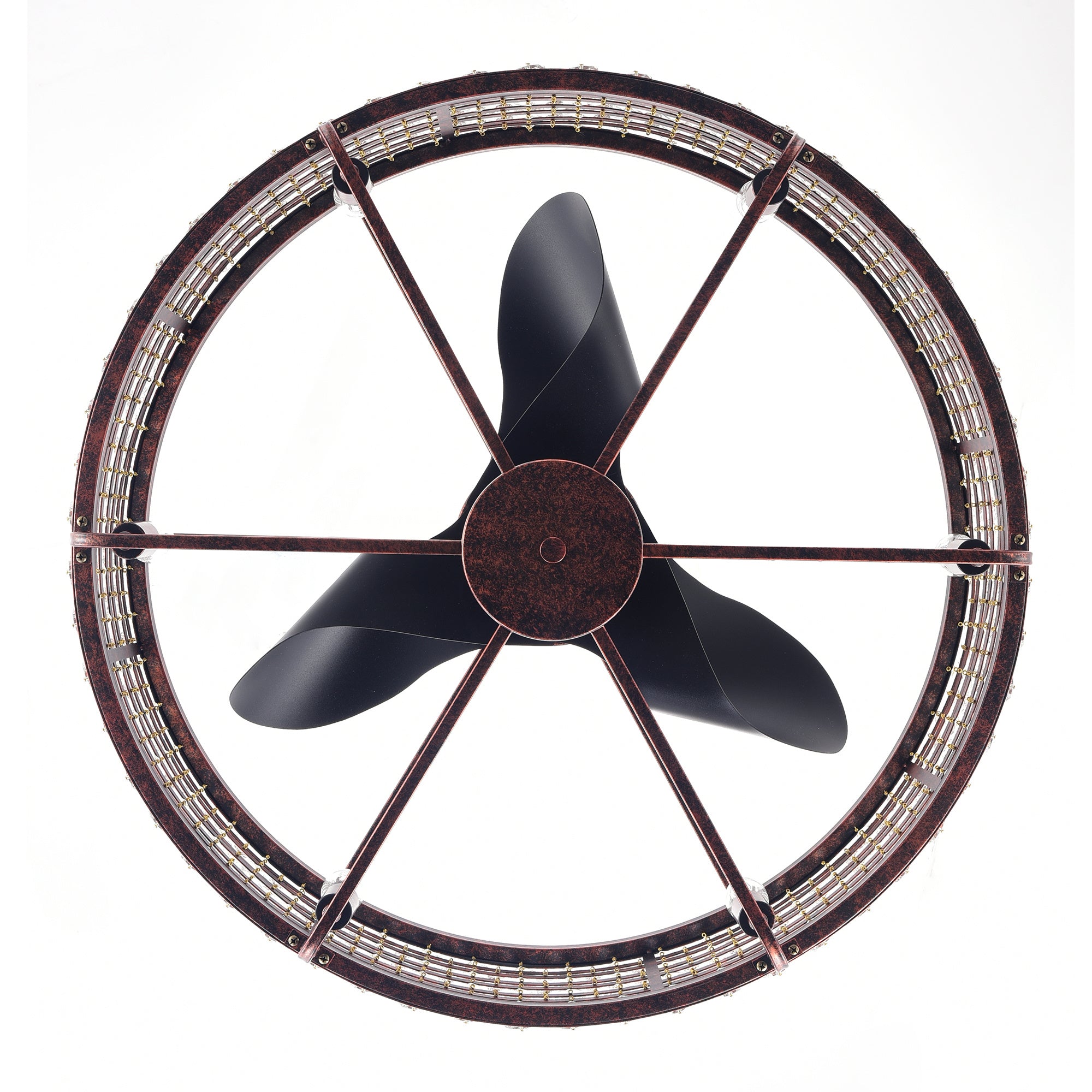 Dia 26 8 Inch Chandelier Ceiling Fan Crystal Shade Remote 3 Abs 4 Light - View 8