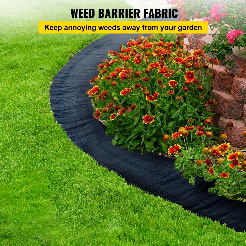 VEVOR 6FTx300FT Premium Weed Barrier Fabric Heavy Duty 3.2OZ