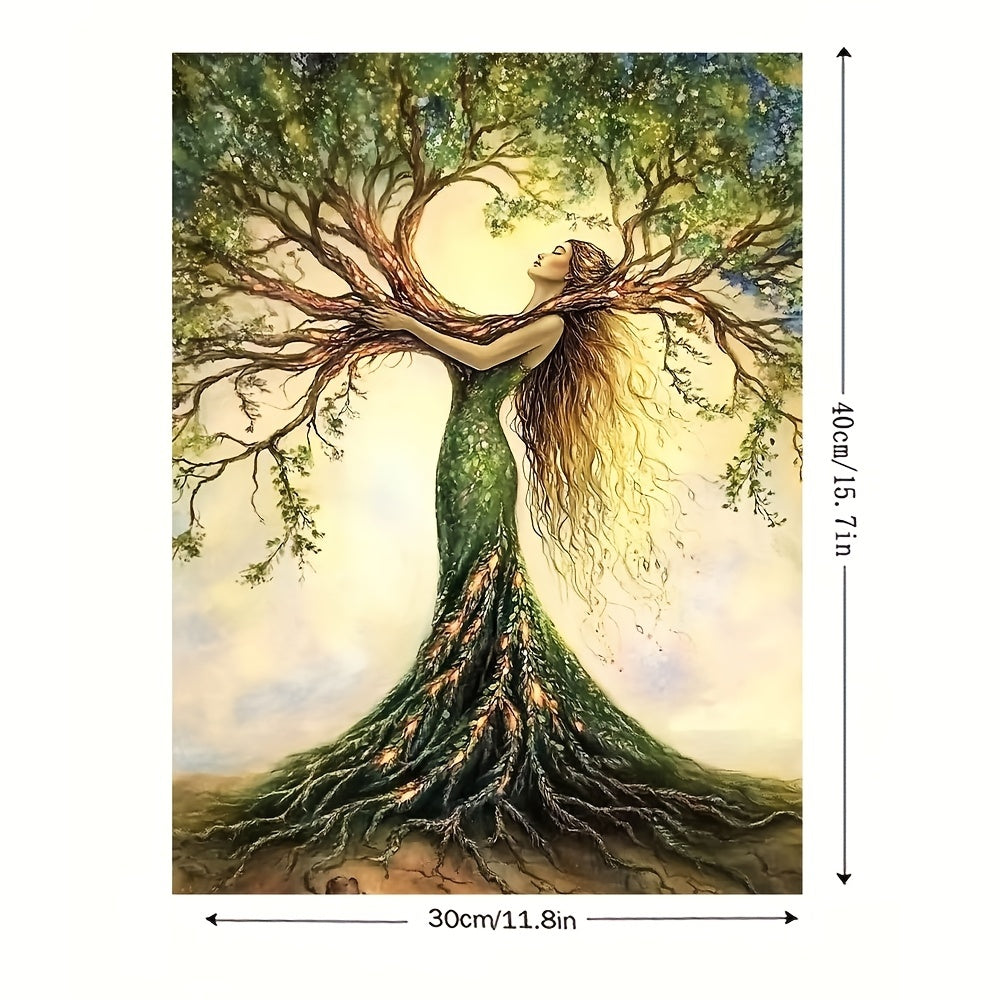 Tree of Life Wooden Framed Canvas Wall Art
