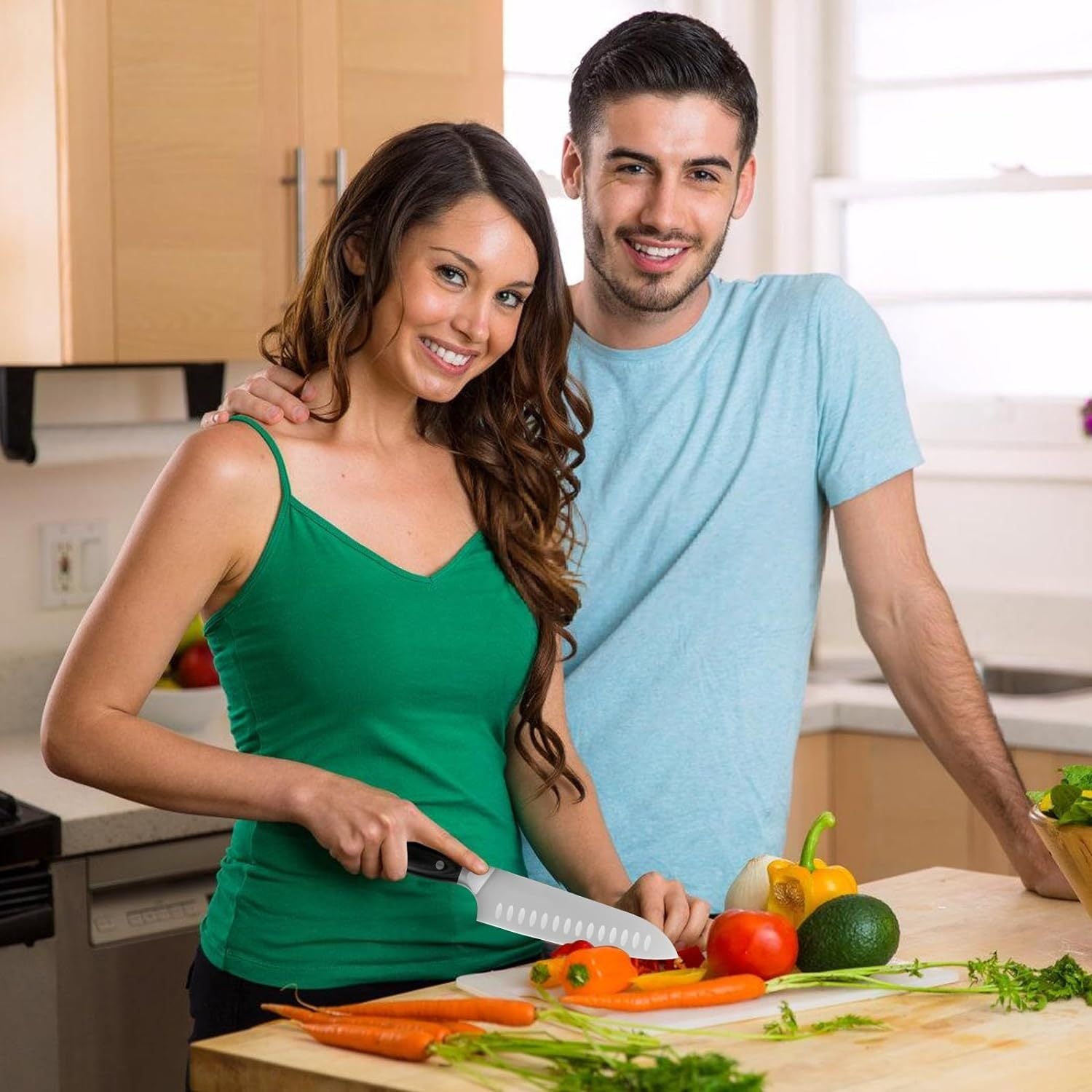 Professional 8" Chef Knife & 7" Santoku — High Carbon Steel