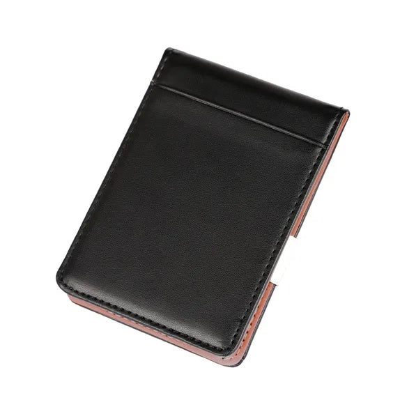 Unisex PU Leather Wallet RFID Blocking Slim Bifold Credit Card Holder With Money Clip