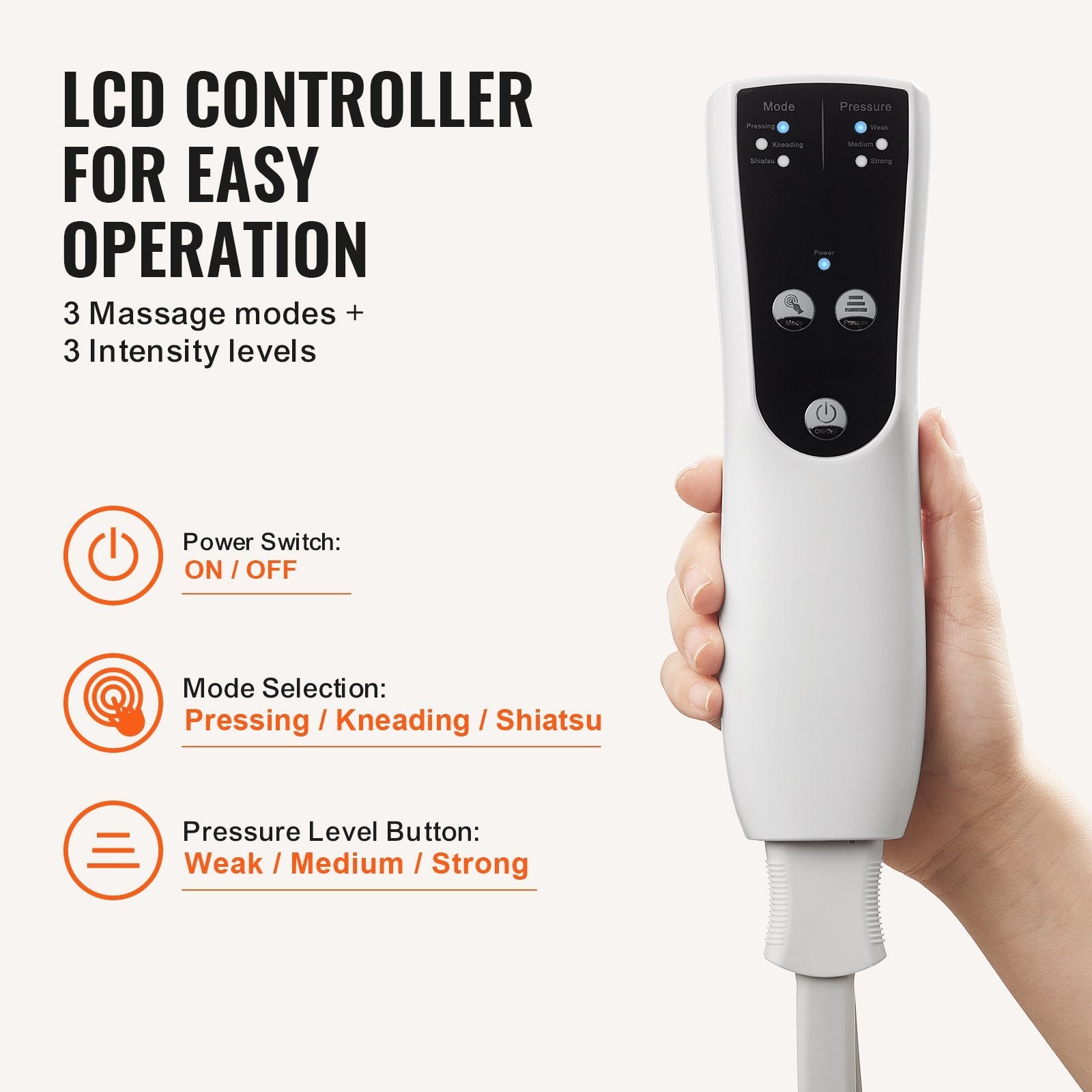 VEVOR Full Leg Massager - Air Compression Boots for Foot, Calf, Thigh & Knee (LY-670C)