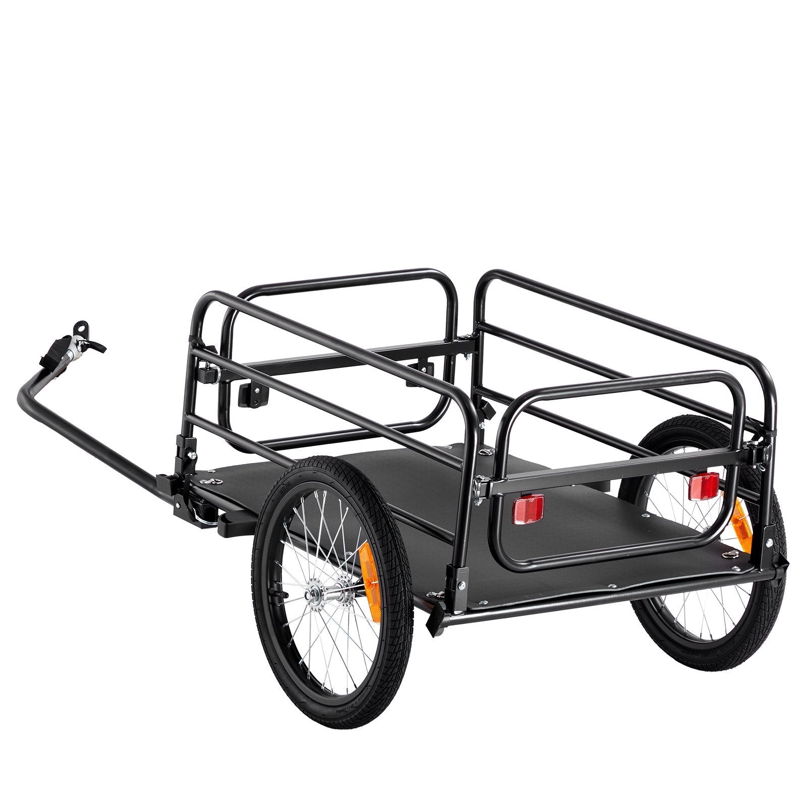 Bike Cargo Trailer – 160 lb Folding Bicycle Wagon w/ Universal Hitch & Reflectors