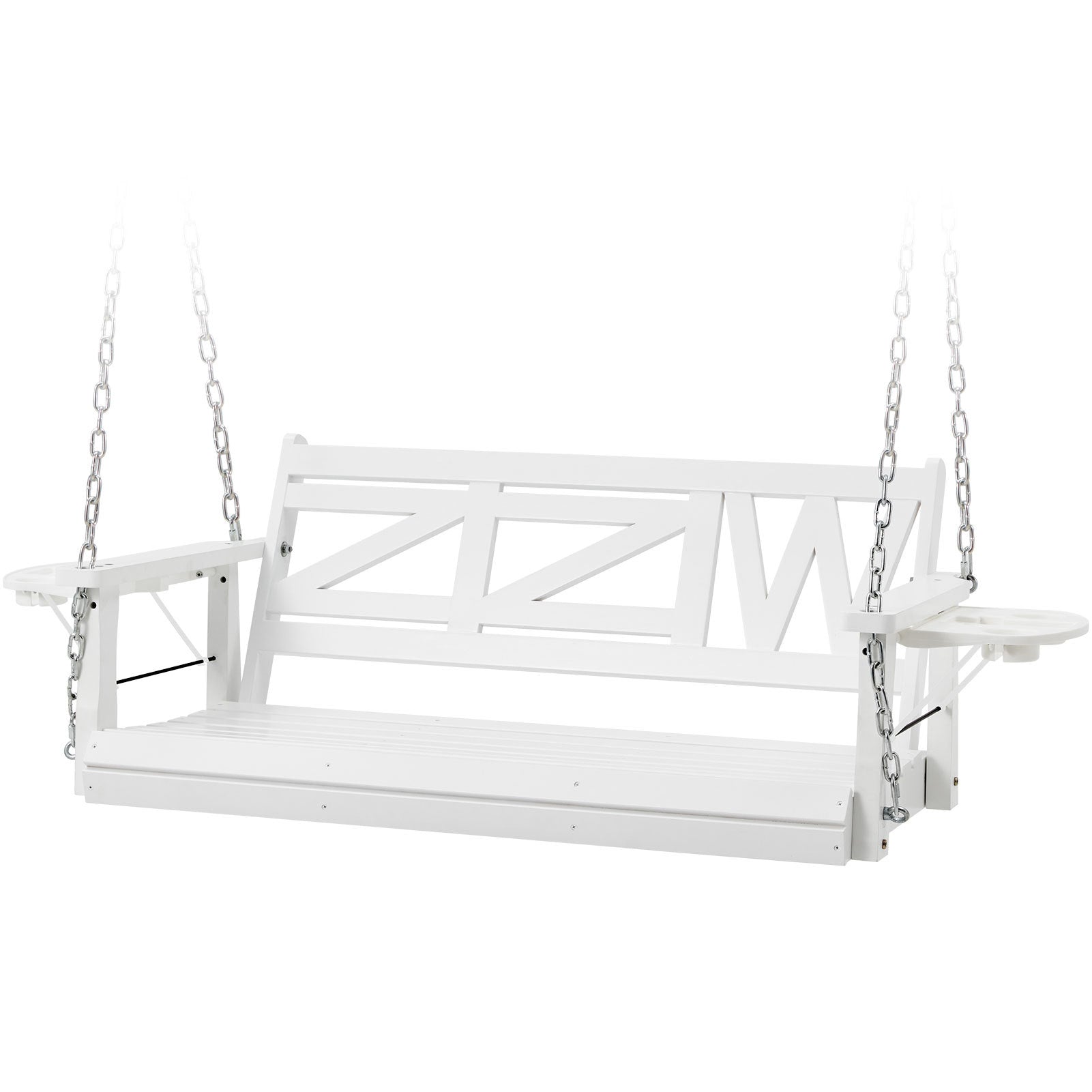 Wooden Outdoor Porch Swing With 2-Seat