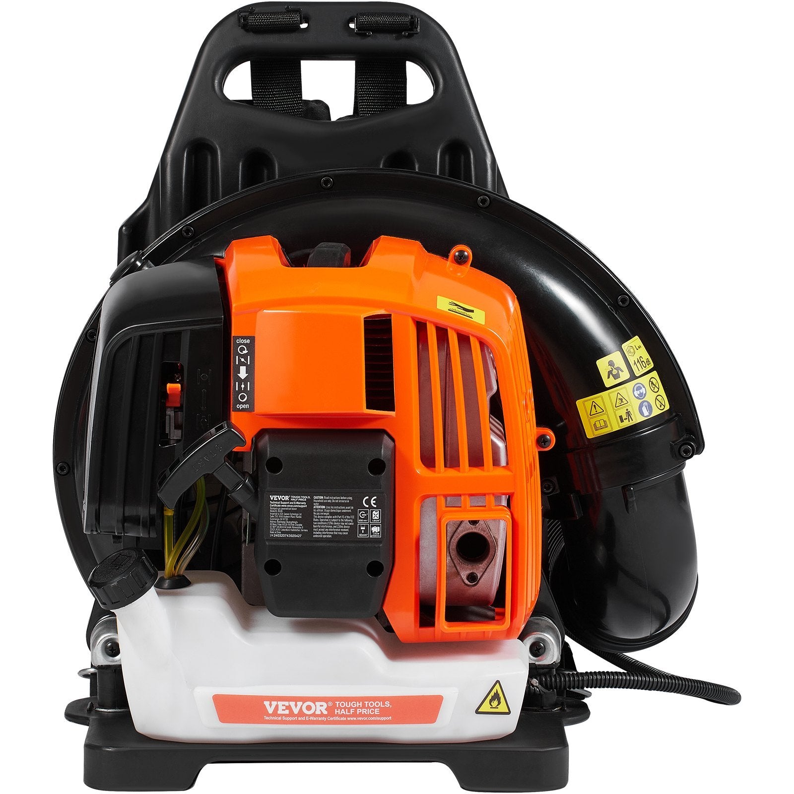 52cc Backpack Leaf Blower – 480 CFM, 175 MPH, 1.37L Tank | VEVOR