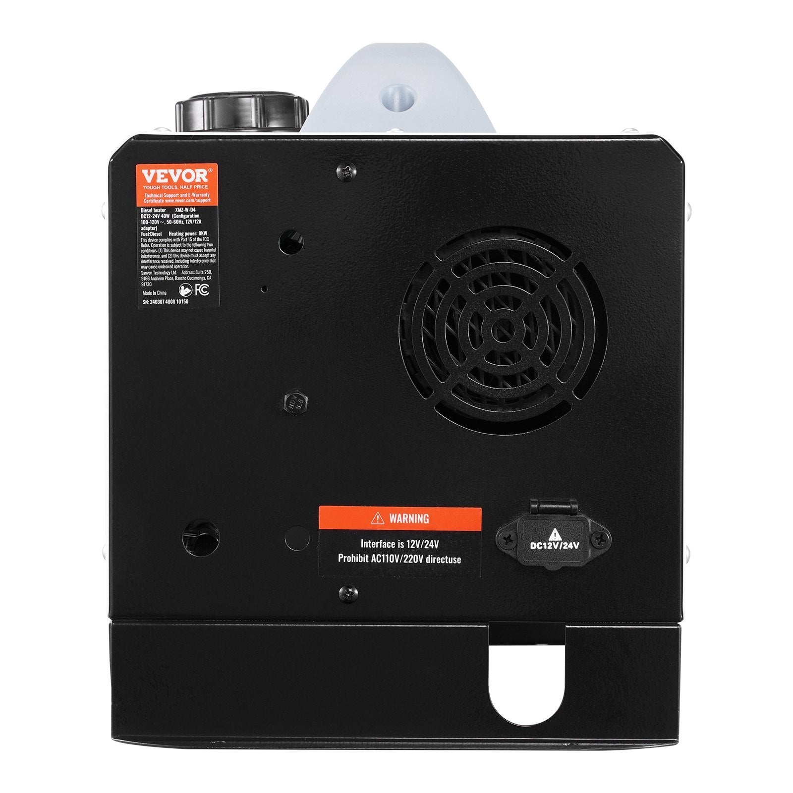 VEVOR 5-8KW Diesel Air Heater, Remote Control & LCD — Portable Truck, RV & Van Heater