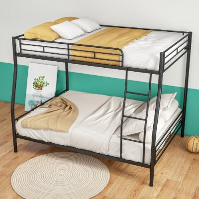 Heavy Duty Metal Bunk Bed Full Over Queen Bunk Bed Frame For Adults, Noise Free