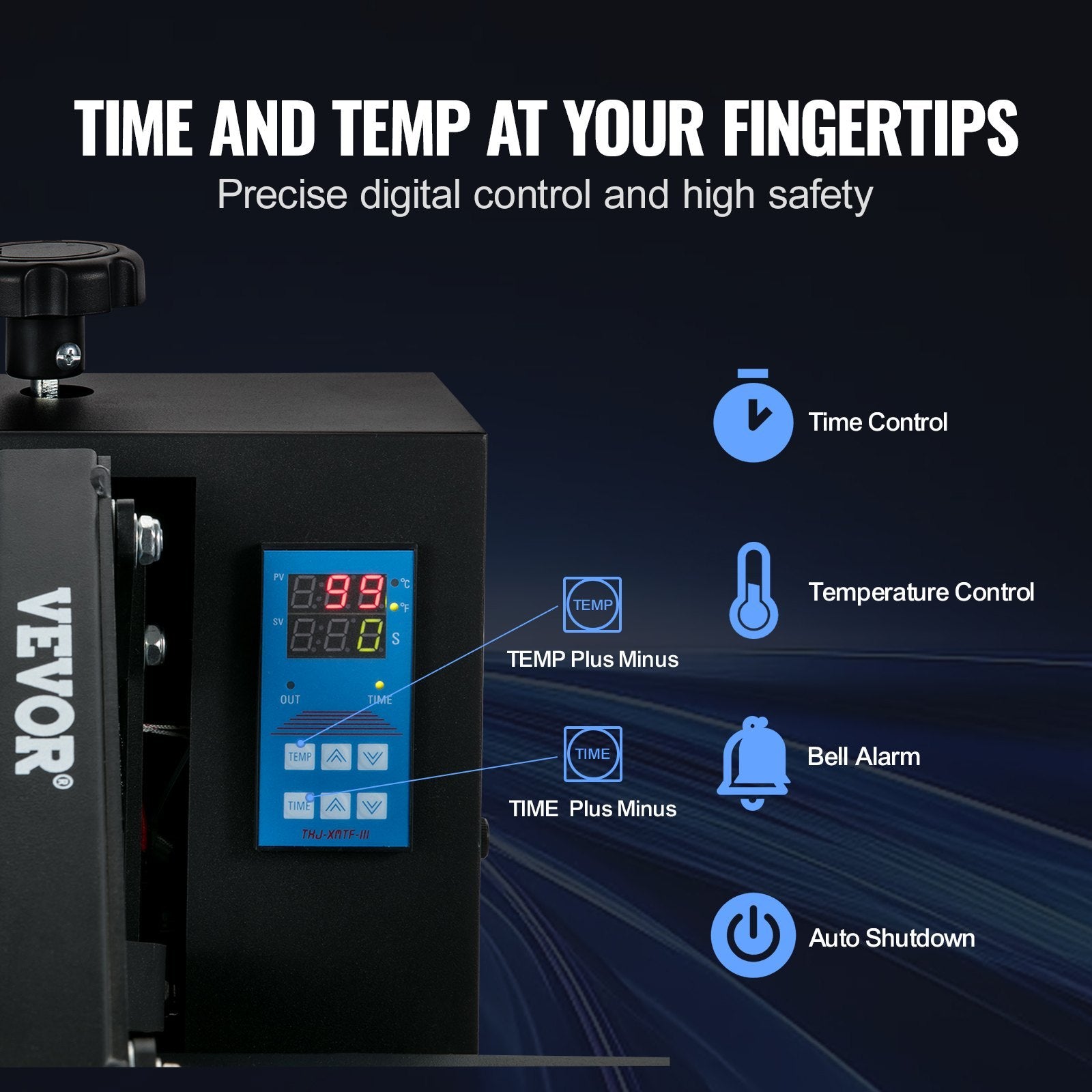 VEVOR Heat Press 16x24, 1700W Fast Heating High Pressure Heat Press Machine for T-Shirt & Sublimation, Black