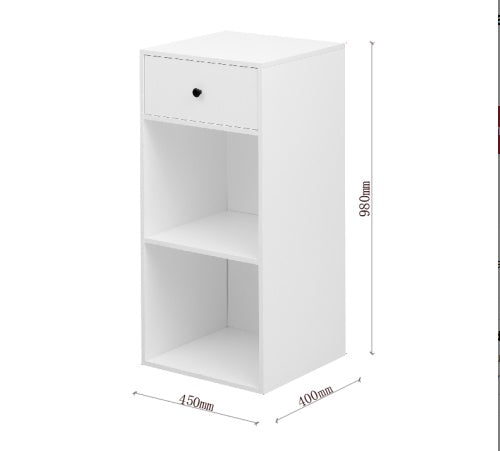 Simple Design Beige & White Storage Cabinet with Drawers — Sideboard for Living & Dining Room
