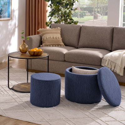 CYDD Multi-Functional Ottoman & Table Set with Storage Drum Stool