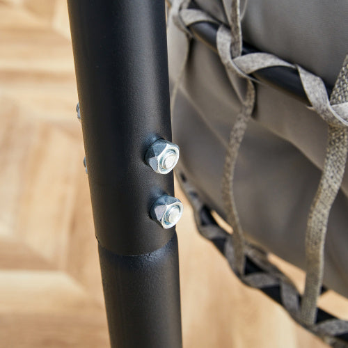 GR Heavy-Duty Iron Hanging Wicker Egg Chair — Single-Person Indoor/Outdoor Swing (Light Gray)