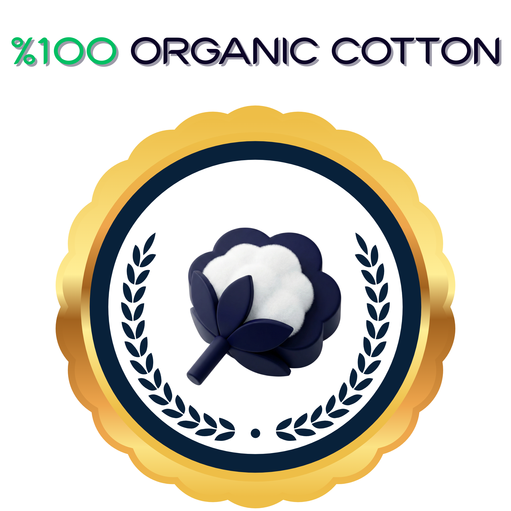 Organic cotton badge
