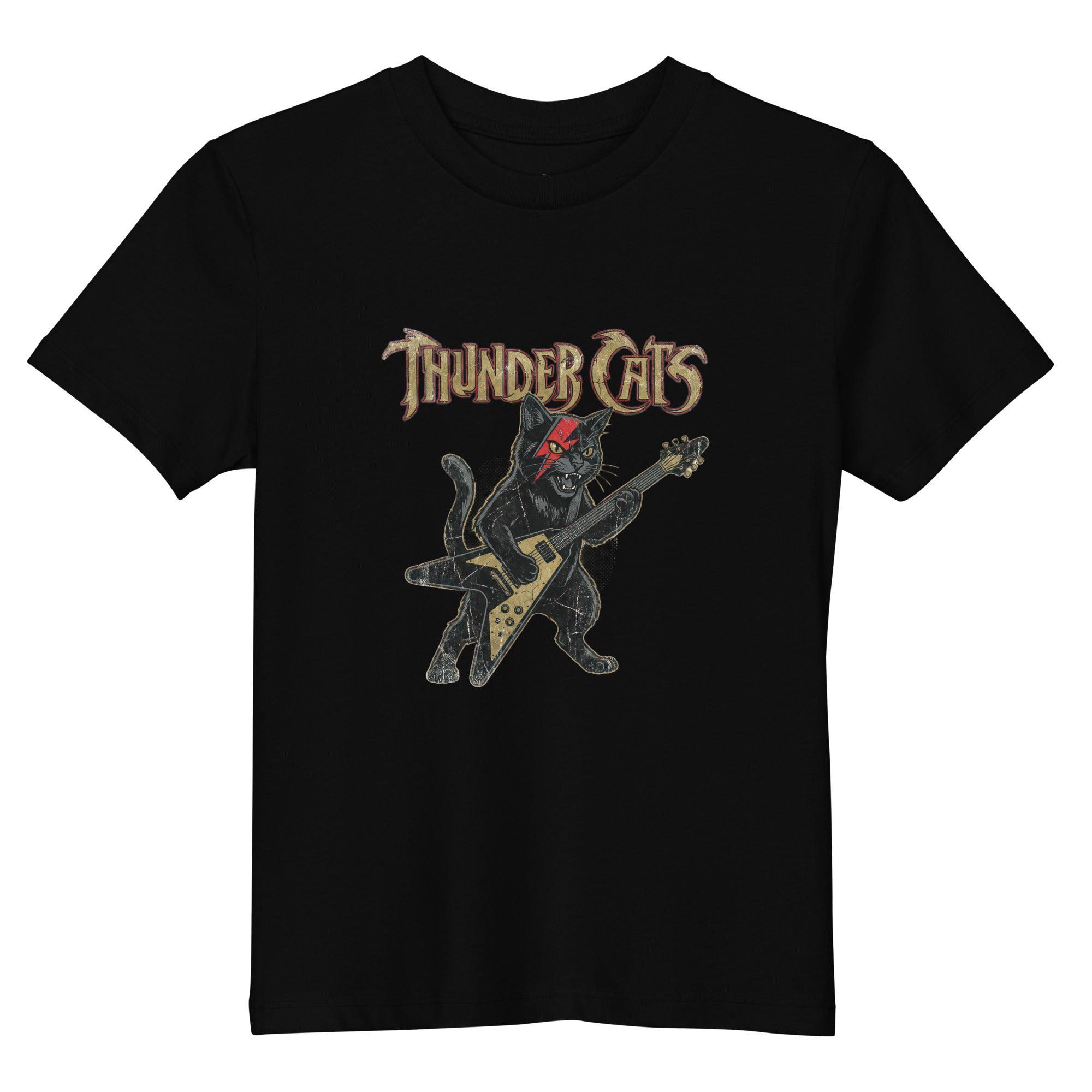 Coocosh children's t-shirt made from organic cotton, decorated with a striking electric guitar design, perfect for casual outings.