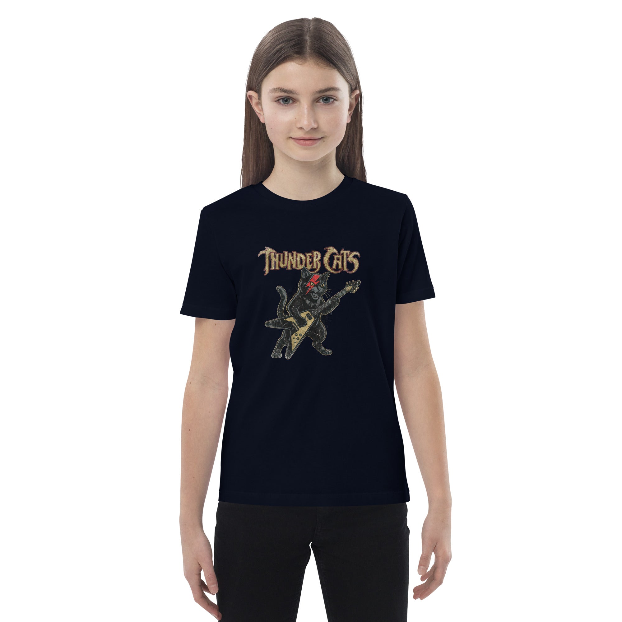 Coocosh kids t-shirt made from premium organic cotton, featuring an expressive electric guitar design for everyday adventures.