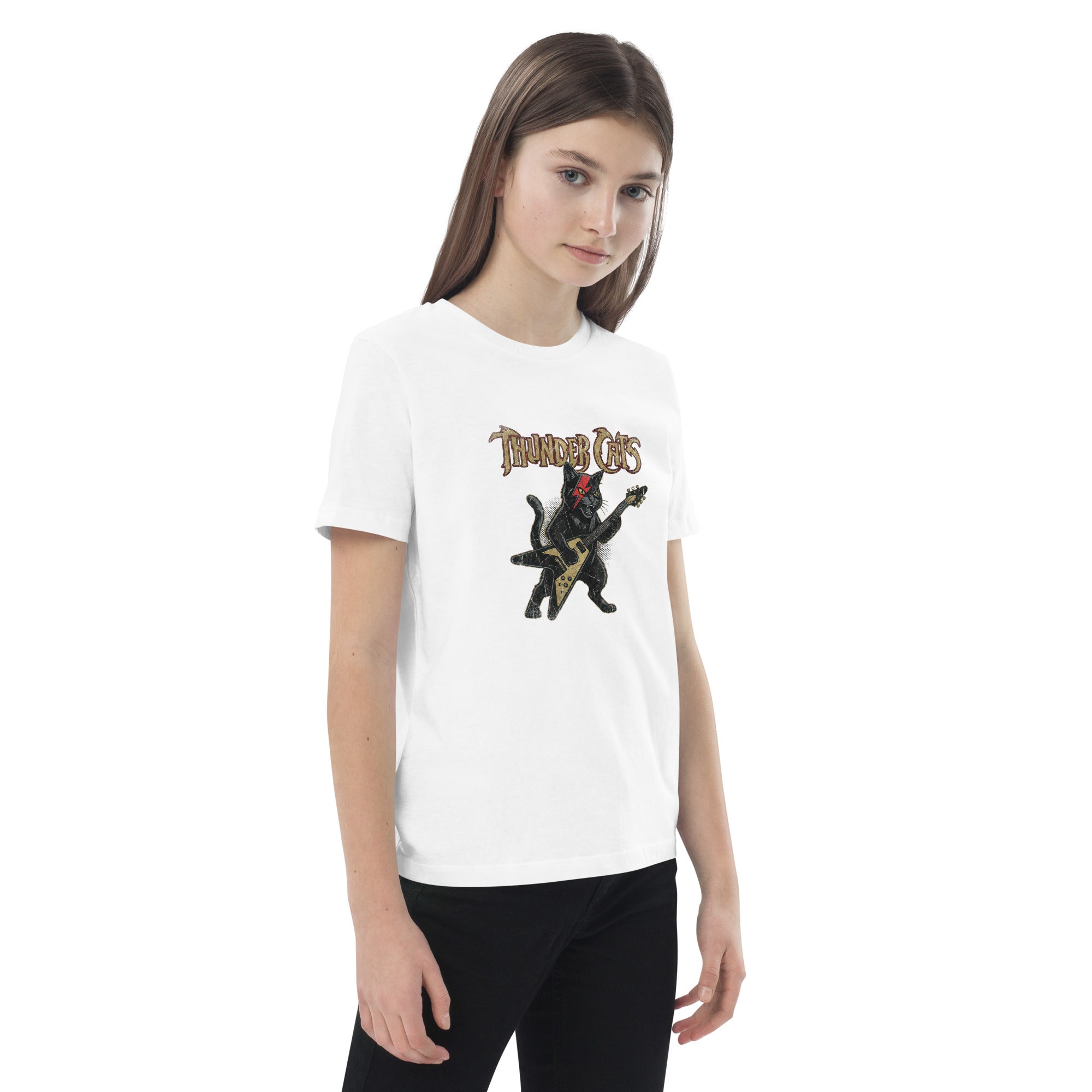 Coocosh kids t-shirt featuring an exciting lightning bolt theme, crafted from premium organic cotton for everyday wear.
