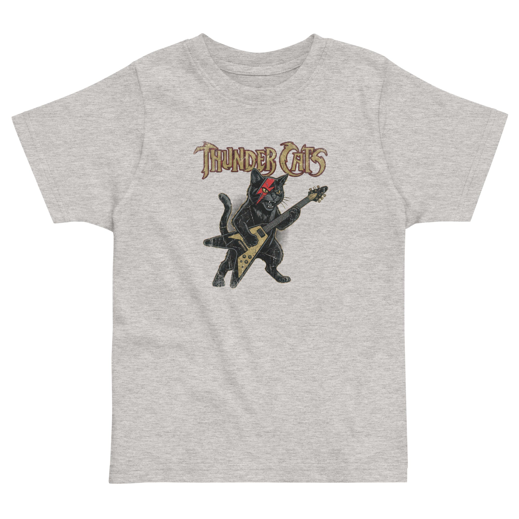 Lightning Bolt Rocker Cat Toddler Jersey T Shirt - View 5