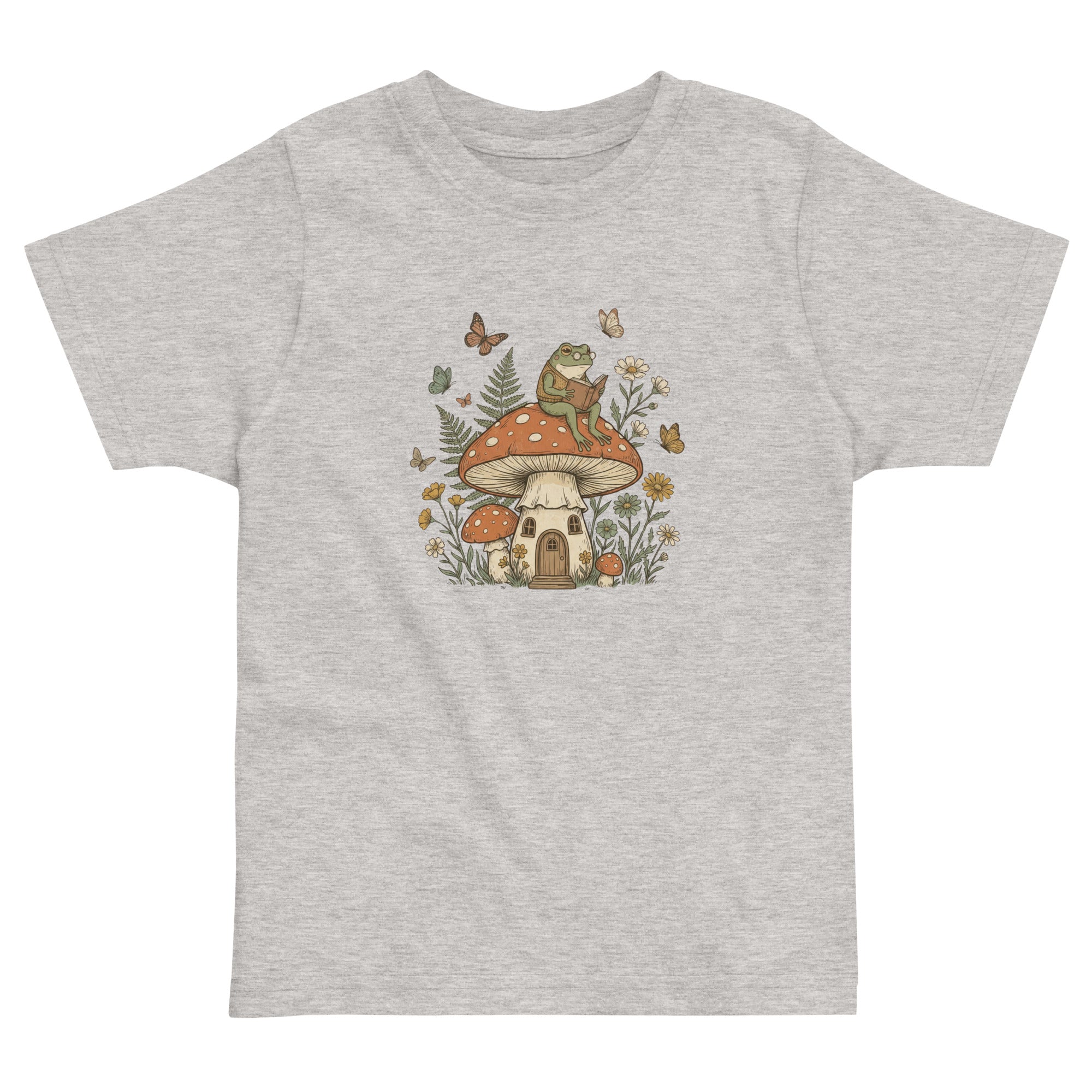 Coocosh bodysuit featuring a colorful design of playful frogs and flowers, crafted from soft cotton in bright blue, suitable for lively adventures.