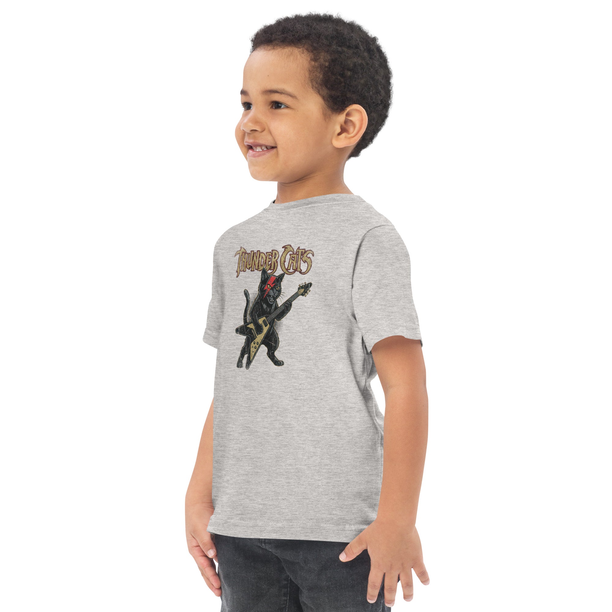 Lightning Bolt Rocker Cat Toddler Jersey T Shirt - View 28