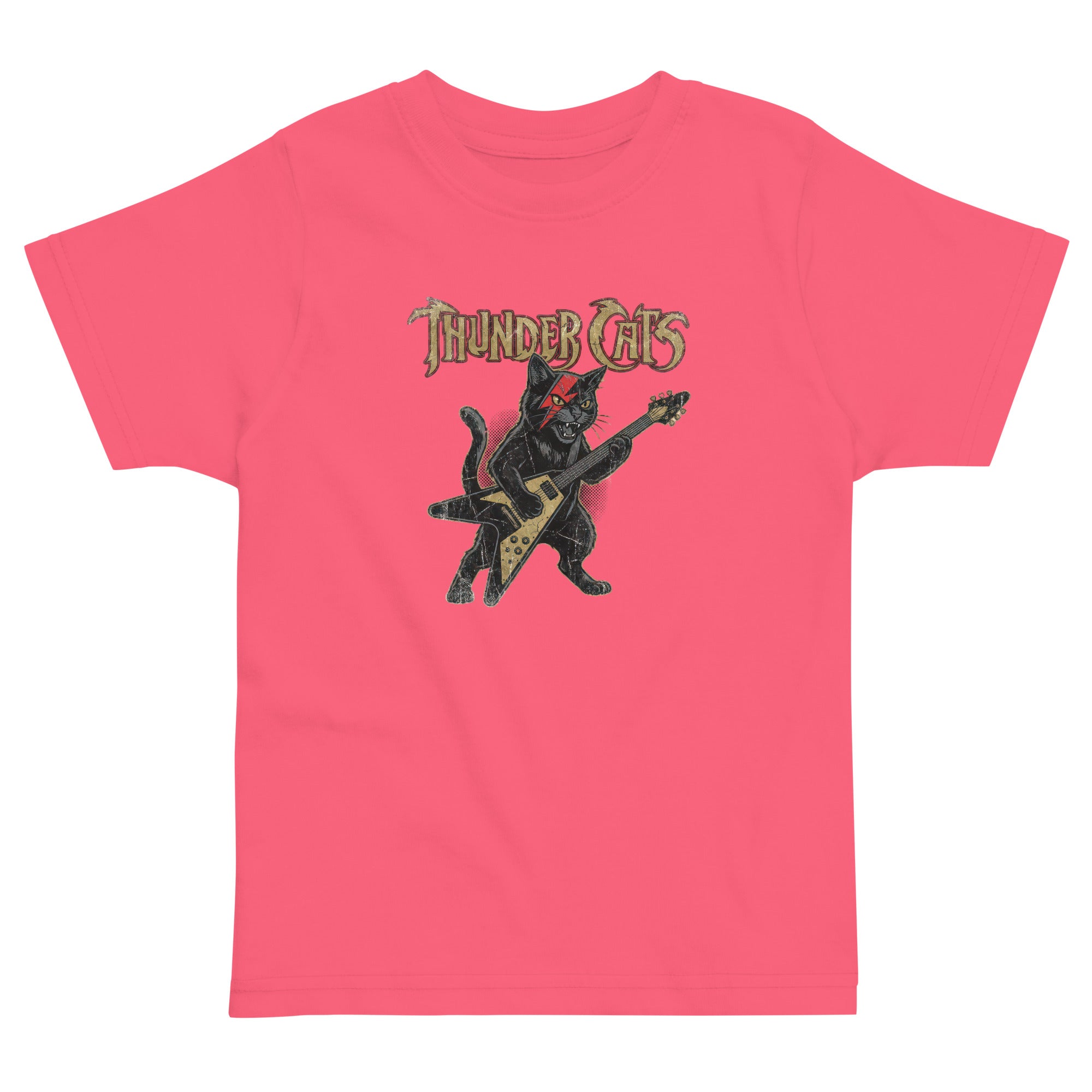 Lightning Bolt Rocker Cat Toddler Jersey T Shirt - View 4