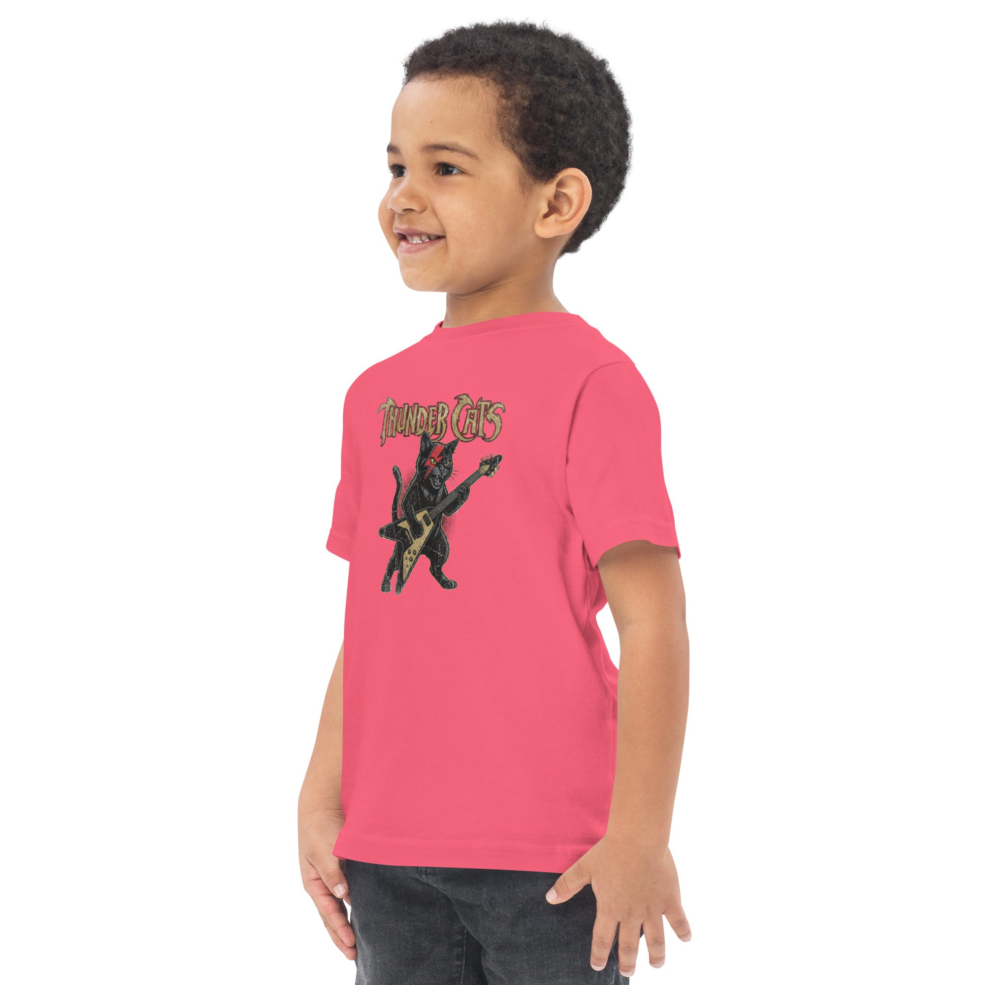 Lightning Bolt Rocker Cat Toddler Jersey T Shirt - View 27