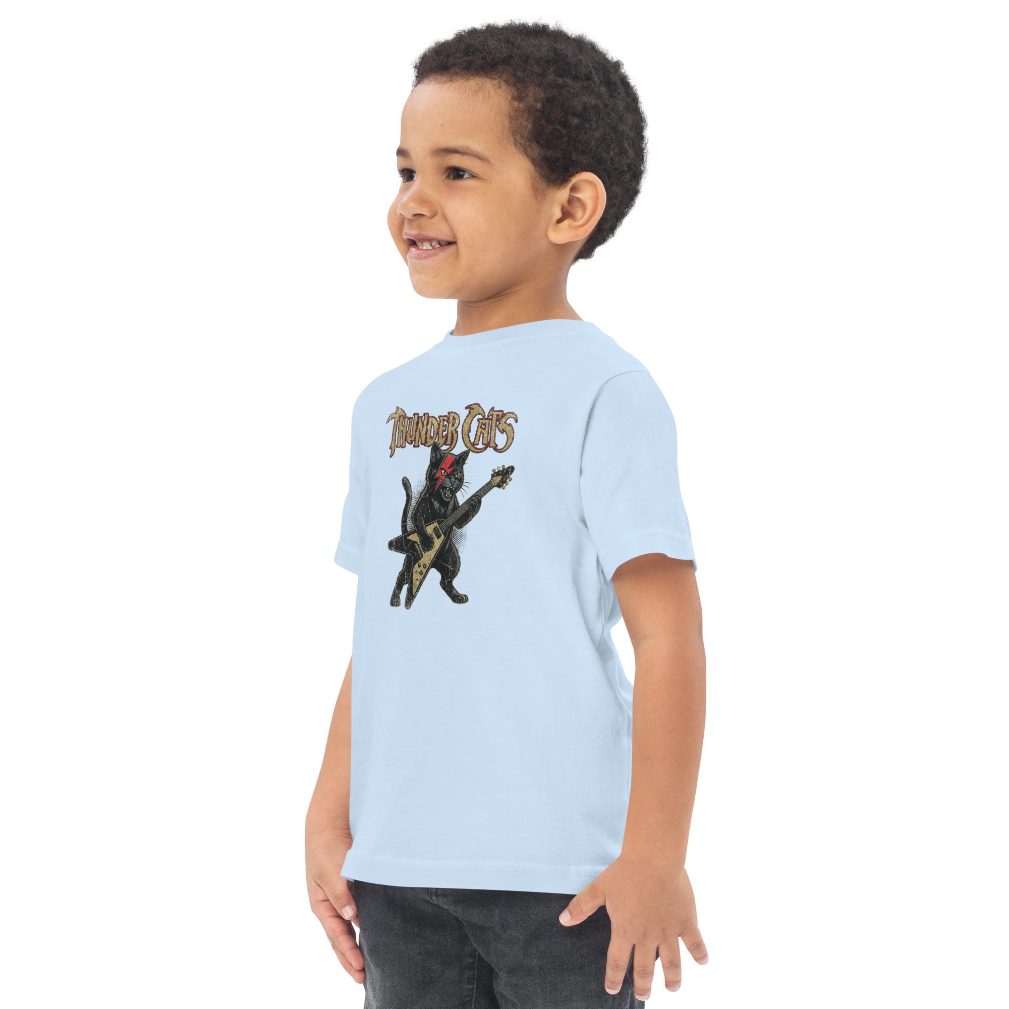 Lightning Bolt Rocker Cat Toddler Jersey T Shirt - View 29