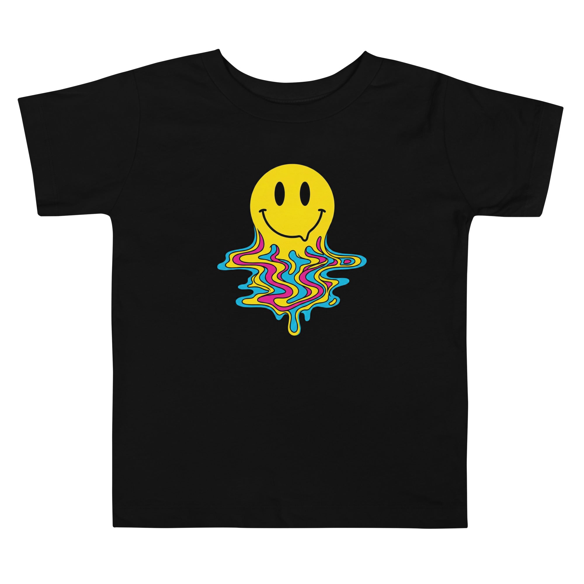 Groovy Smiley Drip Toddler Short Sleeve T Shirt - View 2