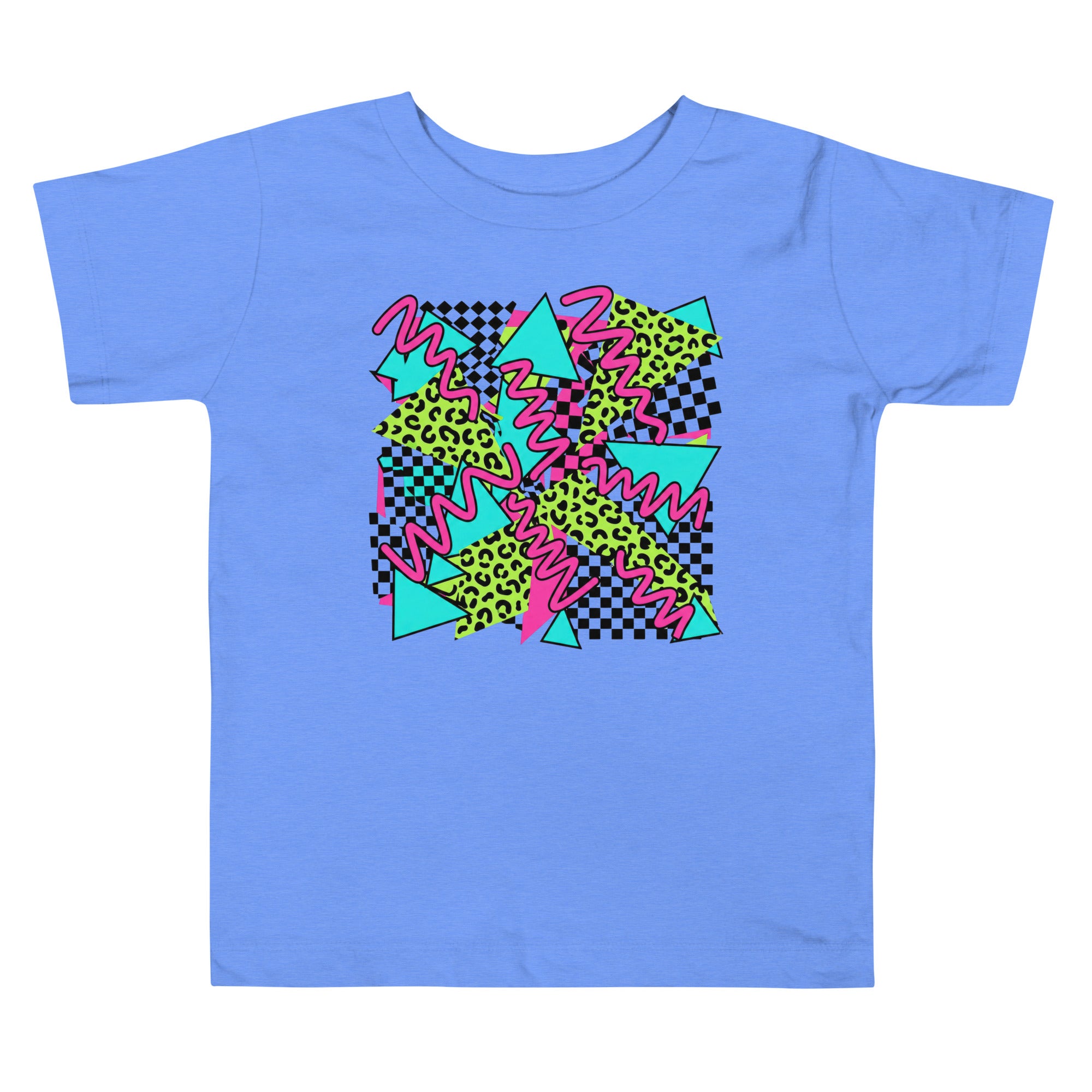 Neon Abstract Retro Blast Toddler Short Sleeve Tee - View 3
