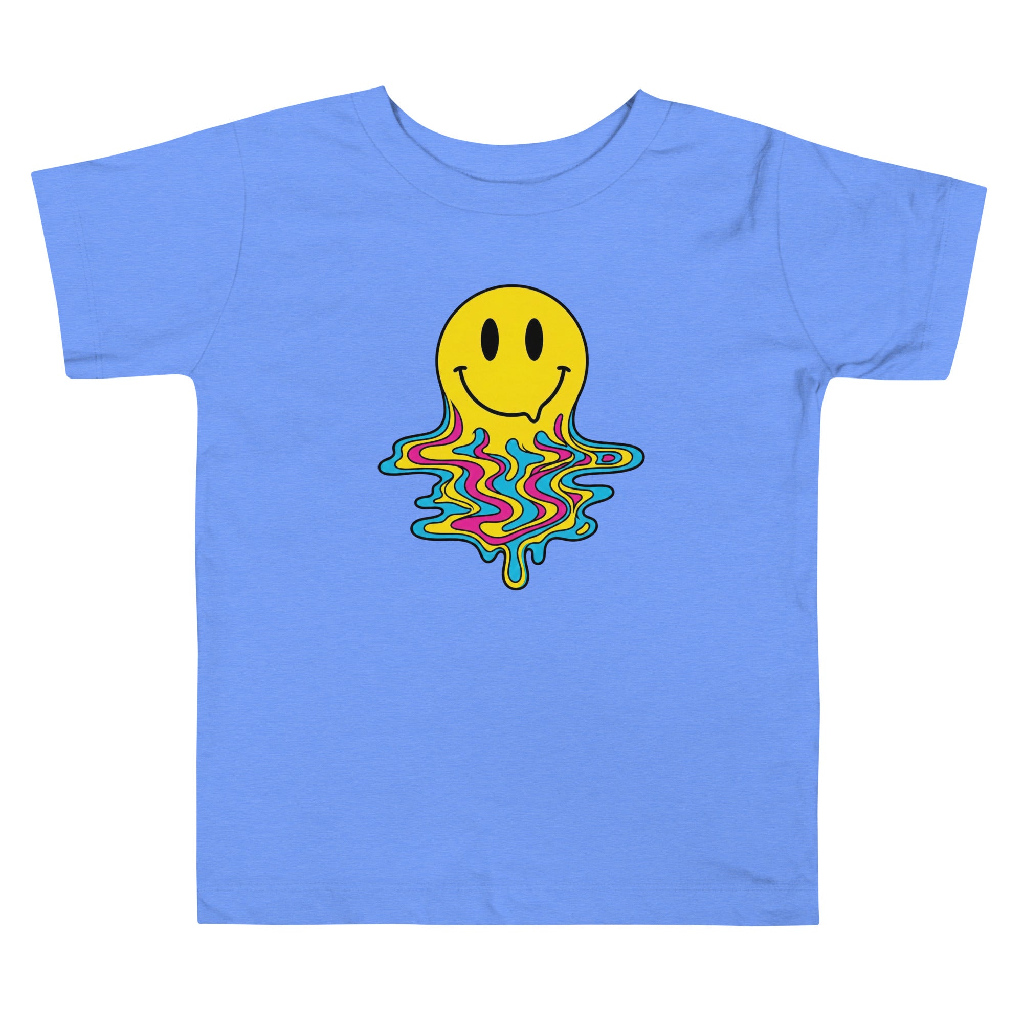 Groovy Smiley Drip Toddler Short Sleeve T Shirt - View 3