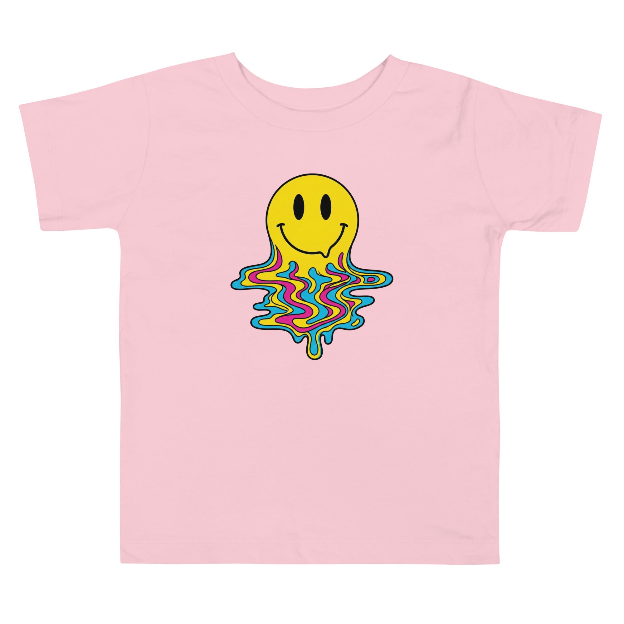 Groovy Smiley Drip Toddler Short Sleeve T Shirt - View 4