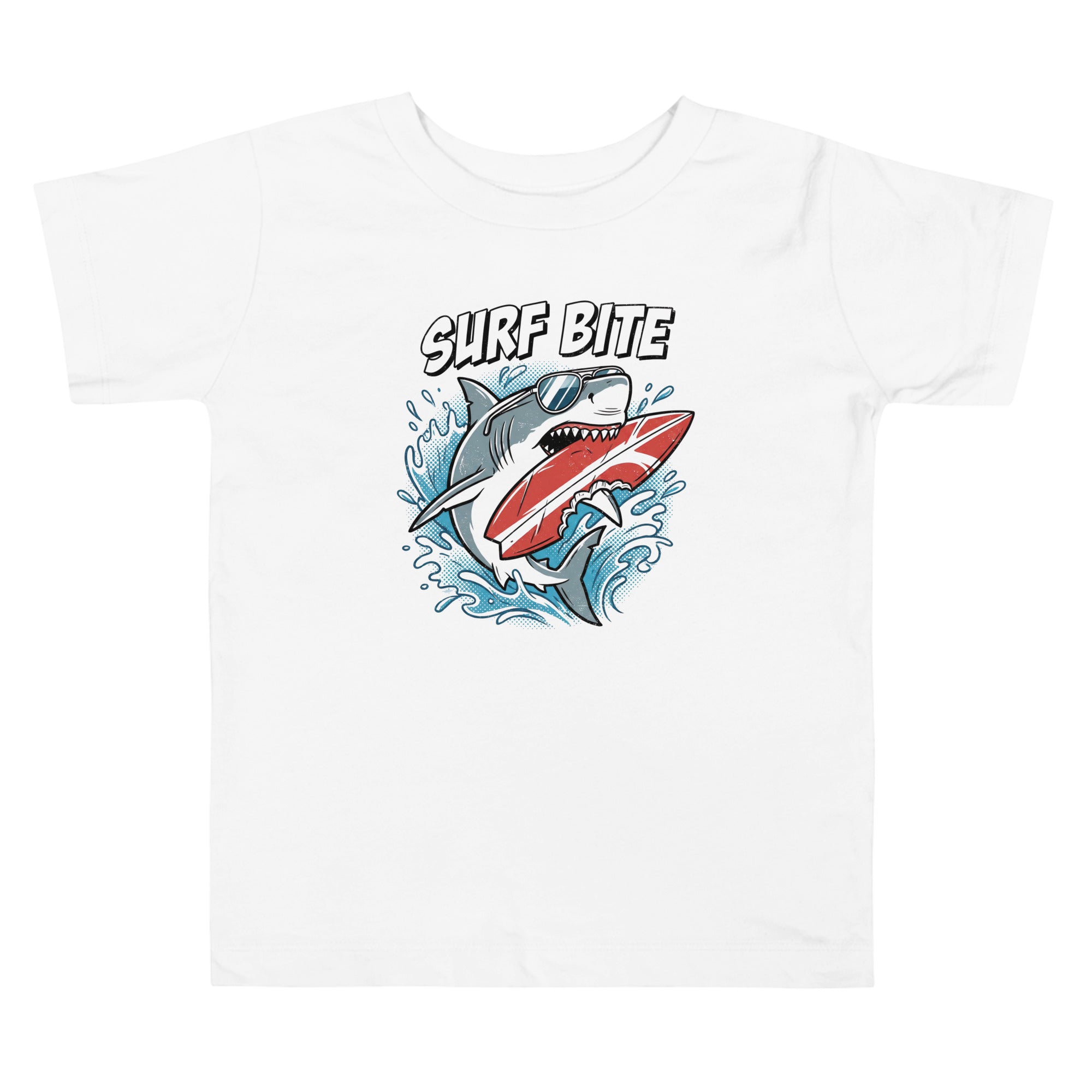 This Coocosh tee for toddlers features a fun shark illustration, crafted from breathable cotton, in a bold red shade, perfect for energetic playdates or casual beach wear.