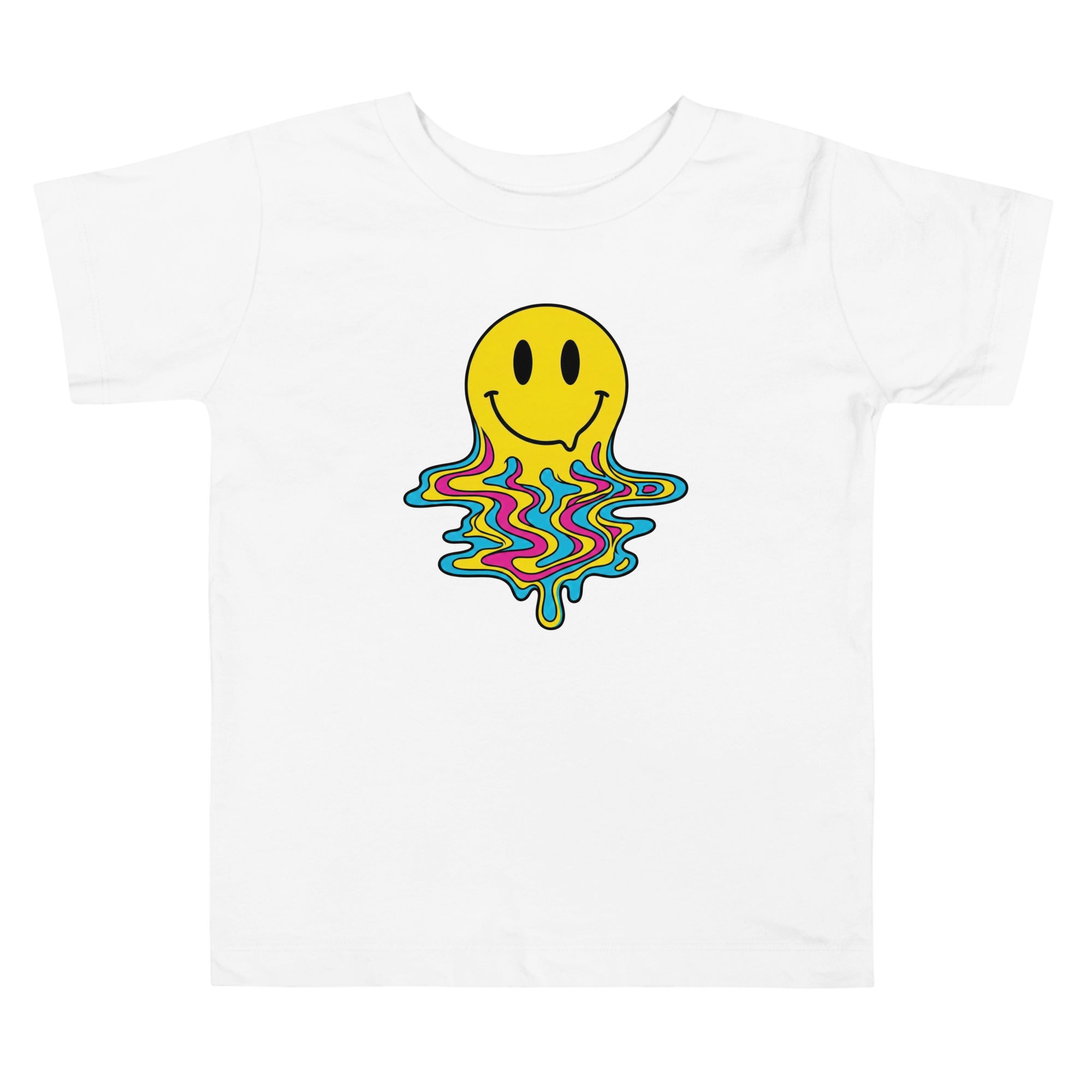 Groovy Smiley Drip Toddler Short Sleeve T Shirt - View 5