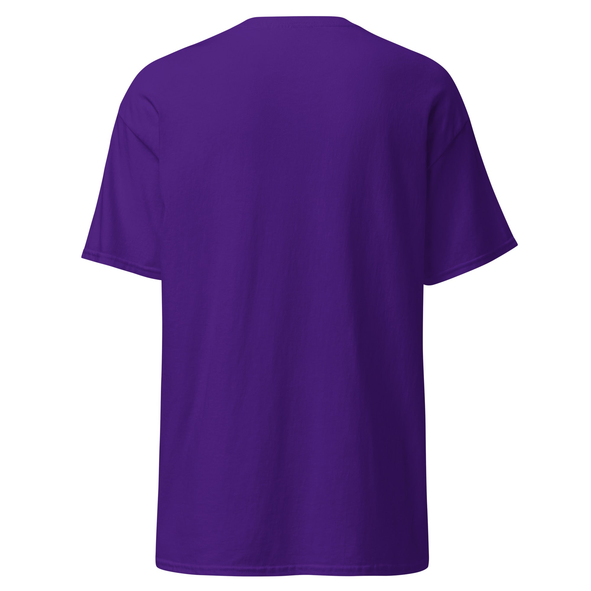 Coocosh's unisex classic purple tee, designed without rules, effortlessly combines breathable comfort with a structured look, making it the perfect layering piece for streetwear enthusiasts seeking effortless style from any angle.